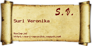 Suri Veronika névjegykártya